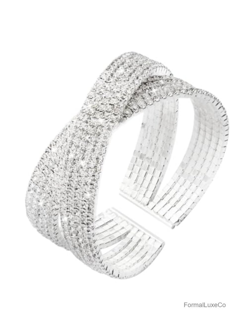 Multilayer Rhinestone Cuff Bracelet Wedding Bridal Jewelry Prom Party